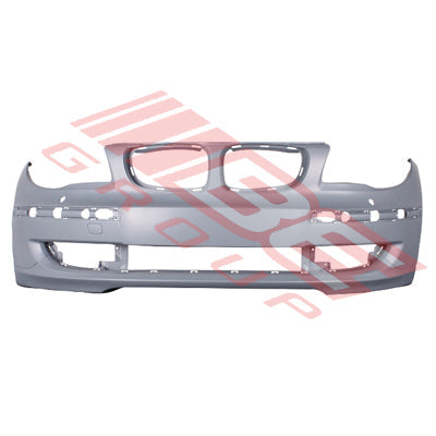 0067090-10CF - FRONT BUMPER - PRIMED GREY - W/WASHER HOLE - CERTIFIED - TO SUIT - BMW 1'S E87 2007-