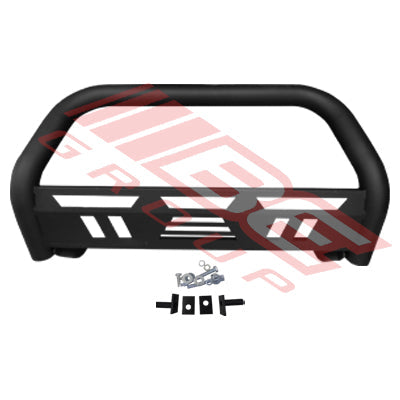 2588290-76 - FRONT NUDGE BAR - W/SKID PLATE - W/PARK SENSOR - BLACK W/FITTING KIT - TO SUIT - FORD RANGER PX2 PX3 2015- WILDTRACK