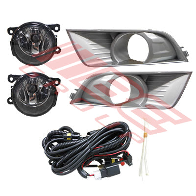 2588294-60PG - FOG LAMP SET - L&R - WITH WIRING & BEZEL - SILVER TO SUIT - FORD RANGER PX2 2015- F/LIFT