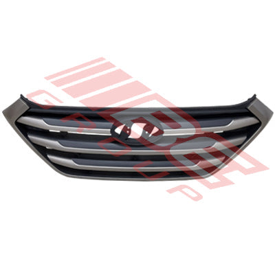 3020299-01CF - GRILLE - PAINTED BLACK WITH SILVER MOULDING - CERTIFIED - TO SUIT - HYUNDAI TUCSON 2015-