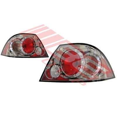 3724198-91PG - REAR LAMP - SET - L&R - CHROME TO SUIT - MITSUBISHI LANCER CS SED 2001-03 JAP IMP