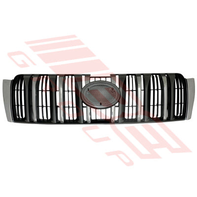 8136299-02 - GRILLE - CHROME/BLACK/DARK GREY - W/O SENSOR HOLE - TO SUIT - TOYOTA PRADO KZJ150 2009-