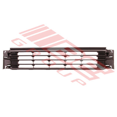 9528490-91CF - FRONT BUMPER GRILLE - MAT/DARK GREY - W/CHROME MLDG - CERTIFIED - TO SUIT - VW POLO MK5 6C 2014- 2017 FACELIFT