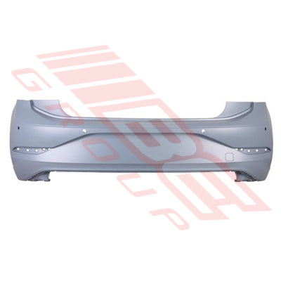 REAR BUMPER - PRIMED - WITH 4 SENSOR HOLES - VW POLO MK6 2022- FACELIFT