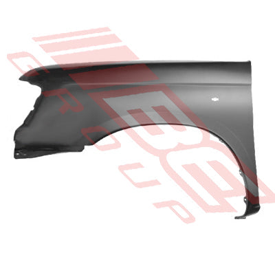 1644031-1 - FRONT GUARD - L/H - W/SLP HOLE - TO SUIT - NISSAN NAVARA D22 1998- 2WD ONLY