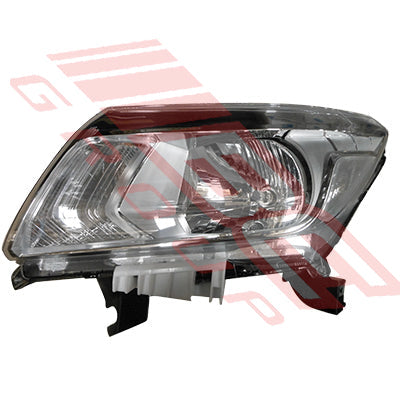 HEADLAMP - L/H - NON RUNNING LAMP TYPE - CHROME - TO SUIT - NISSAN NAVARA D23 NP300 2014-