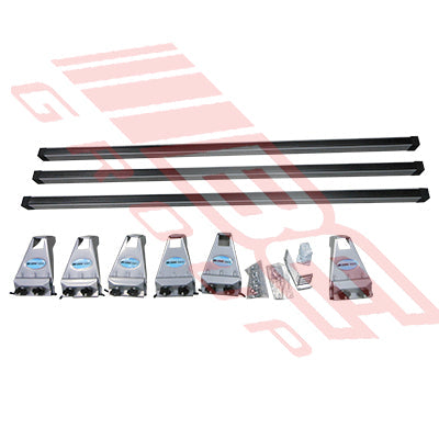 8194170-70 - ROOF RACK SET - 3 BARS - ALUMINIUM - HEAVY DUTY (100KG) PER BAR - TO SUIT - TOYOTA HIACE 2004-17
