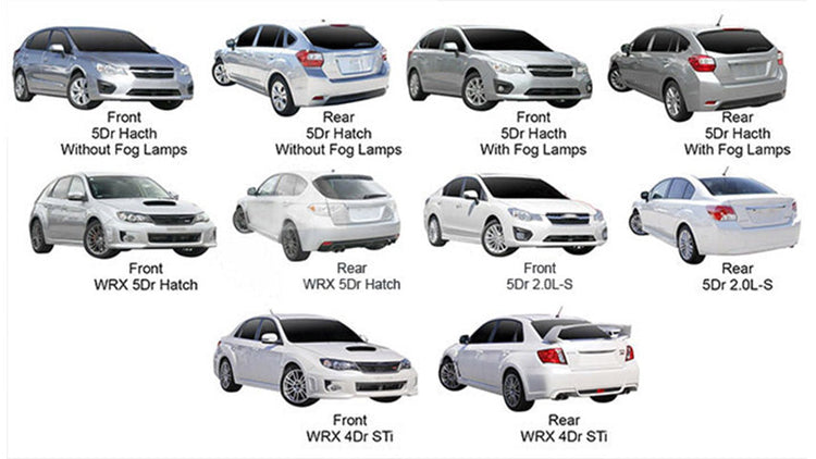 PANELS TO SUIT SUBARU IMPREZA 2012-