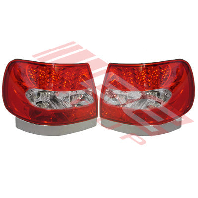 0018098-95PG - REAR LAMP - SET - L&R - RED/CLEAR - LED STYLE TO SUIT - AUDI A4 1995-
