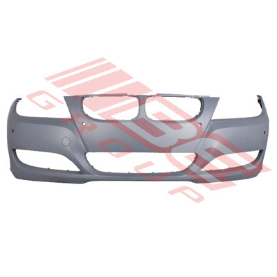 0062090-11CF - FRONT BUMPER - PRIMED GREY - W/SENSOR HOLE - CERTIFIED - TO SUIT - BMW 3'S E90 2008-  FACELIFT