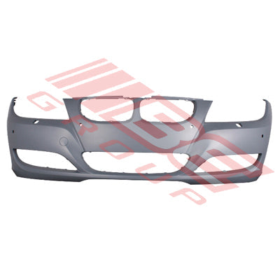 0062090-13CF - FRONT BUMPER - PRIMED GREY - W/SENSOR & WASHER HOLES - CERTIFIED - TO SUIT - BMW 3'S E90 2008-  FACELIFT