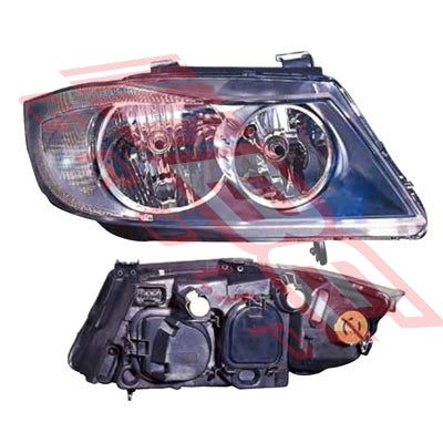 HEADLAMP - R/H - ELECTRIC - BLACK - CERTIFIED - TO SUIT - BMW 3'S E90 2005-  4DR