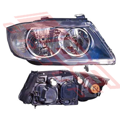 0062094-2G - HEADLAMP - R/H - ELECTRIC - BLACK - TO SUIT - BMW 3'S E90 2005-  4DR
