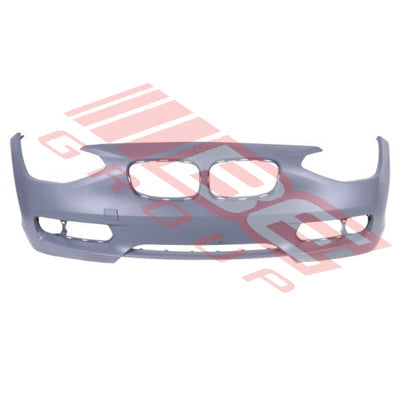 0067190-00CF - FRONT BUMPER - PRIMED GREY - W/OUT SENSOR & WASHER HOLES - CERTIFIED - TO SUIT - BMW 1'S F20 5DR/ F21 3DR 2011-