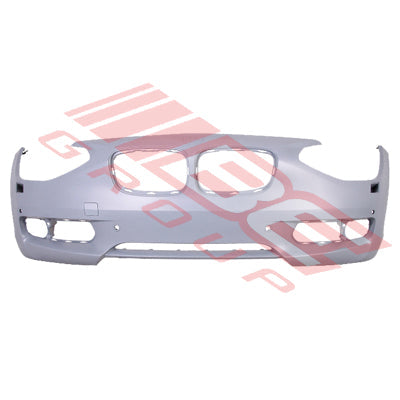 0067190-02CF - FRONT BUMPER - PRIMED GREY - WITH SENSOR & WASHER HOLES - CERTIFIED - TO SUIT - BMW 1'S F20 5DR/ F21 3DR 2011-