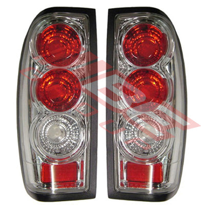 1644098-71PG - REAR LAMP - SET - L&R - CHROME TO SUIT - NISSAN NAVARA D22 1998-