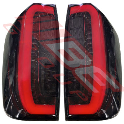 1645498-91PG - REAR LAMP SET - L&R - LED - SMOKEY - TO SUIT - NISSAN NAVARA D23 NP300 2014-