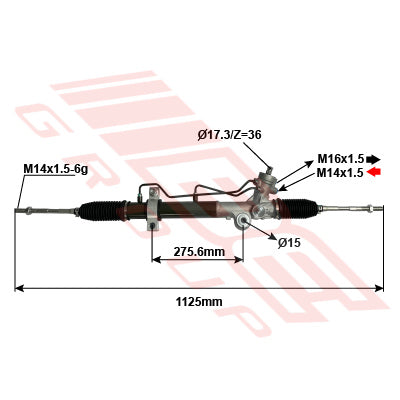1677133-01 - STEERING RACK - RHD - TO SUIT - NISSAN MAXIMA/TEANA - J31 - 2003-