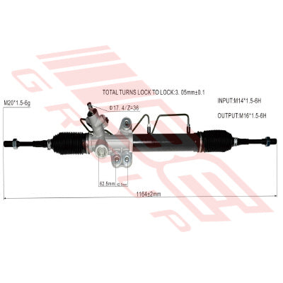 STEERING RACK - RHD - NISSAN CARAVAN NV350 / E26 2013-