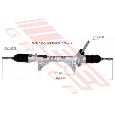 STEERING RACK - RHD - NISSAN NV200/ VANETTE 2009-