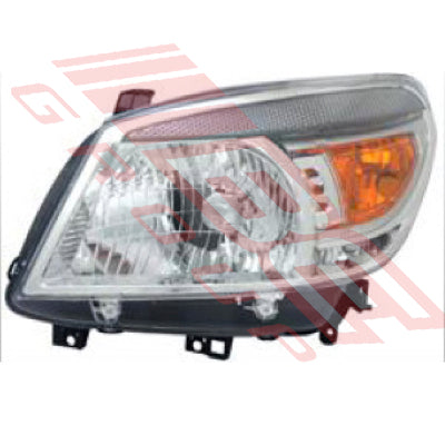2588194-03G - HEADLAMP - L/H - MANUAL - CHROME - TO SUIT - FORD RANGER 2009-