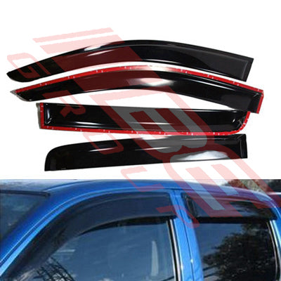 2588210-70 - DOOR VISOR/WEATHERSHEILD SET - 4 PCS - 9CM - TO SUIT - FORD RANGER PX1 PX2 PX3 2012-