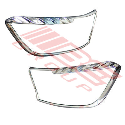 2588294-10PG - HEADLAMP FRAME SET - L&R - CHROME TO SUIT - FORD RANGER PX2 PX3 2015-  F/LIFT