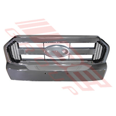 GRILLE - CHROME/BLACK - FORD RANGER PX2 2015-  F/LIFT XLT
