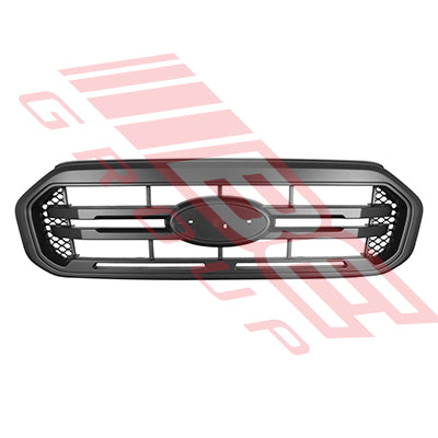 GRILLE - PAINTED BLACK - TO SUIT - FORD RANGER PX3 2018-  F/LIFT