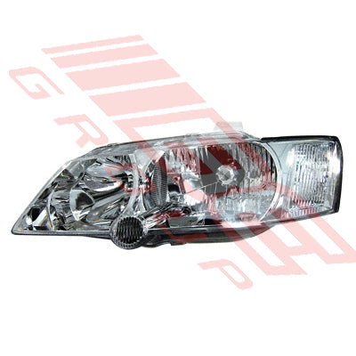 2817094-1G - HEADLAMP - L/H - CHROME - W/CLR CNR LAMP - TO SUIT - HOLDEN COMMODORE VY 2002- EXEC