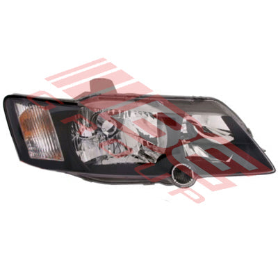 2817094-6PG - HEADLAMP - R/H - BLACK - W/CLEAR CORNER LAMP TO SUIT - HOLDEN COMMODORE VY 2002-  S/SS/SV8
