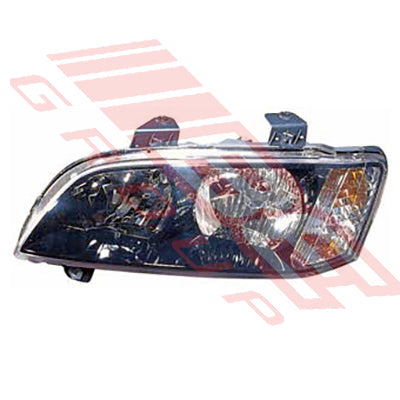 2818094-1G - HEADLAMP - L/H - BLACK - MANUAL - TO SUIT - HOLDEN COMMODORE VE OMEGA SERIES 1 2006-