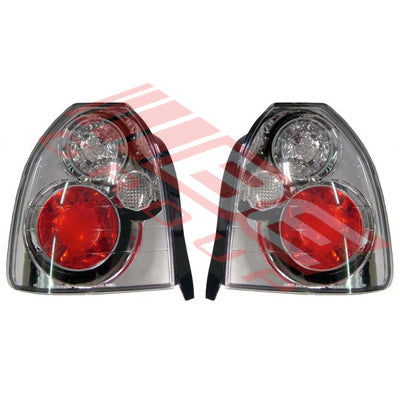 REAR LAMP - SET - L&R - CHROME TO SUIT - HONDA CIVIC EK 3DR 1996-99