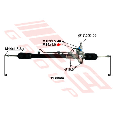 2970033-01 - STEERING RACK - RHD - TO SUIT - HONDA CRV - RD1 - 96-