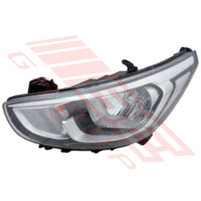 3034294-11 - HEADLAMP - L/H - MANUAL - TO SUIT - HYUNDAI ACCENT 2015- SEDAN FACELIFT