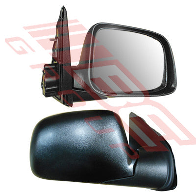 3053016-04 - DOOR MIRROR - R/H - BLACK - MANUAL - TO SUIT - HOLDEN RODEO RA 2003-