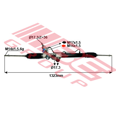 3053033-01 - STEERING RACK - RHD - 4WD - TO SUIT - HOLDEN RODEO RA 2003-