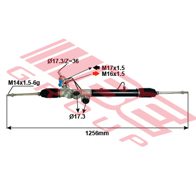 3053033-02 - STEERING RACK - RHD - 2WD - TO SUIT - HOLDEN RODEO RA 2003-