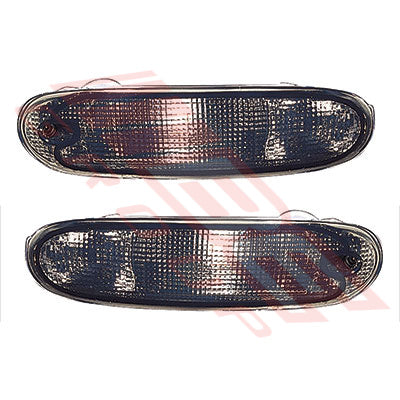 3434097-90PG - BUMPER LAMP SET - L&R - SMOKEY - TO SUIT - MAZDA PRESSO EUNOS 1992-
