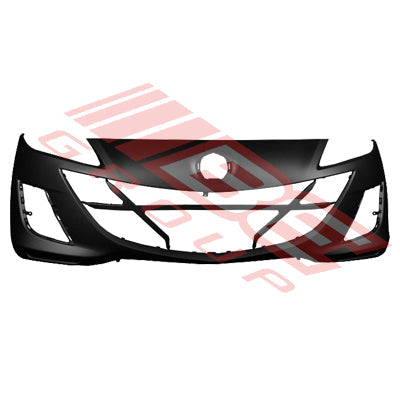 3439690-00CF - FRONT BUMPER - BLACK - CERTIFIED - TO SUIT - MAZDA 3 2009-