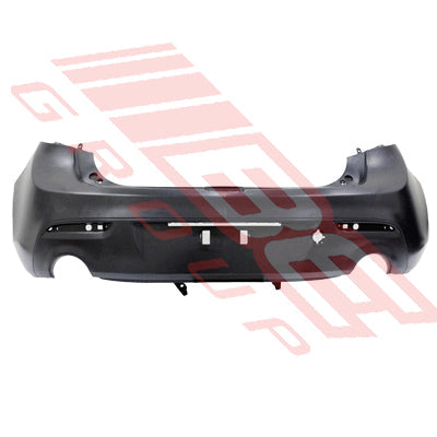 3439695-03 - REAR BUMPER - PRIMED BLACK W/TWIN EXHAUST - TO SUIT - MAZDA 3 SPORT 2009-H/BACK