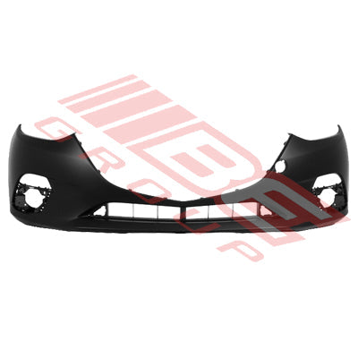 3439790-01CF - FRONT BUMPER - PRIMED BLACK - CERTIFIED - TO SUIT - MAZDA 3 2014-
