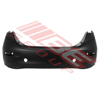 3439795-02CF - REAR BUMPER - PRIMED BLACK - CERTIFIED - TO SUIT - MAZDA 3 2014-  SEDAN