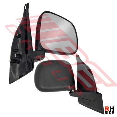 DOOR MIRROR - R/H - CORNER MOUNT - MANUAL - BLACK - MAZDA BONGO - SK82V - 2000-