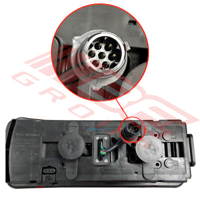 3543198-03 - REAR LAMP - L/H - 7 PIN ROUND WIRED PLUG - TO SUIT - MERCEDES SPRINTER 2006-