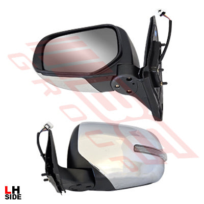 3707516-11 - DOOR MIRROR - L/H - ELEC - CHROME - RETRACT - W/LAMP - TO SUIT - MITSUBISHI TRITON L200 2013-  F/LIFT