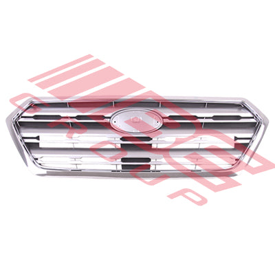 GRILLE - PAINTED SILVER GREY - W/CHROME MOULDING - CERTIFIED - TO SUIT - SUBARU OUTBACK BS S/W - 2015-2017