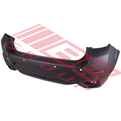 REAR BUMPER - PARTIAL PRIMED BLACK W/SENSOR HOLE - CERTIFIED - TO SUIT - SUBARU IMPREZA GT(XV) 2018-