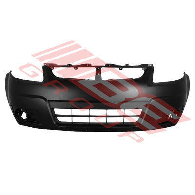 6812190-02CF - FRONT BUMPER - PRIMED BLACK - W/APRON & WHEEL HOLES - CERTIFIED - TO SUIT - SUZUKI SX4 - YA11S/YA41S - 2006-