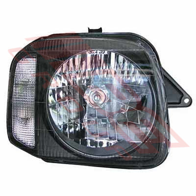 HEADLAMP - R/H - BLACK - SUZUKI JIMNY 2001-